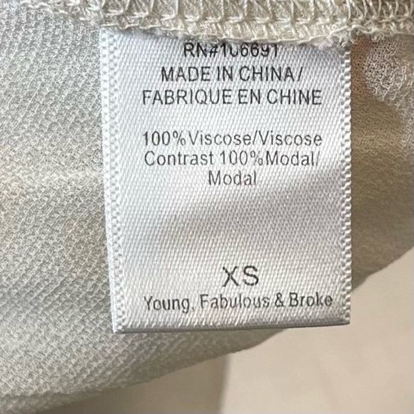 Be: Young Fabulous & Broke Jasmin Dip Dyed Ombre Dolman Sleeve/Batwing Top sz XS - Picture 4 of 9